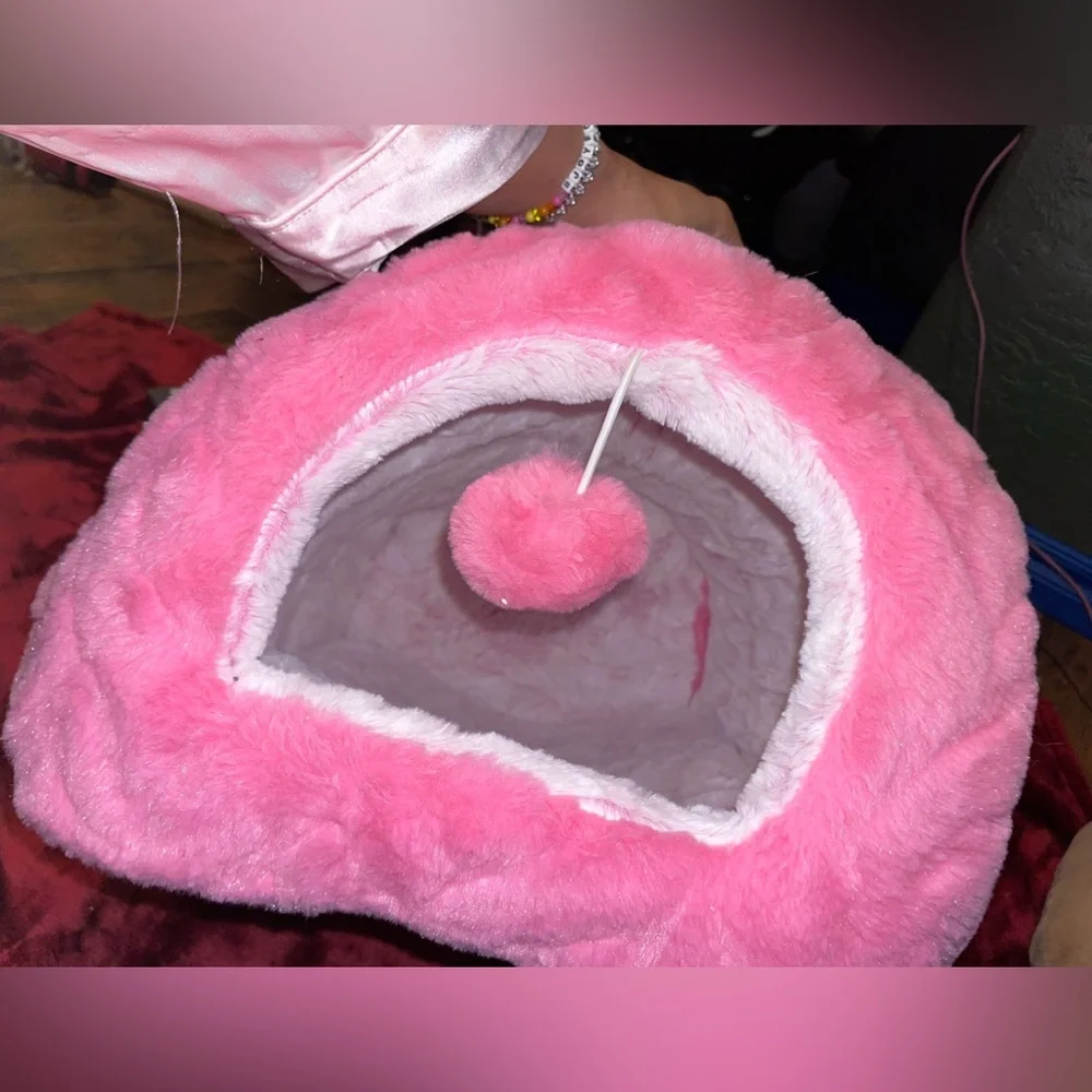 💫Fluffy pink cat house!